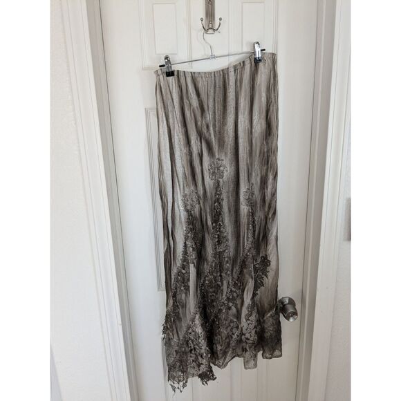 Vintage Pat Dahnke 2 Piece Lace Set - Boho Western Wedding Wear - Cognac - M - Picture 3 of 10